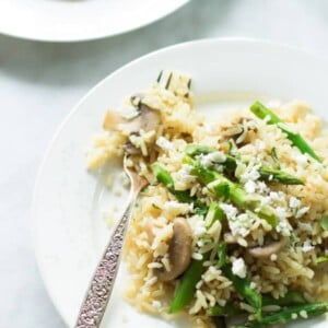 Rice with Mushroom and Asparagus