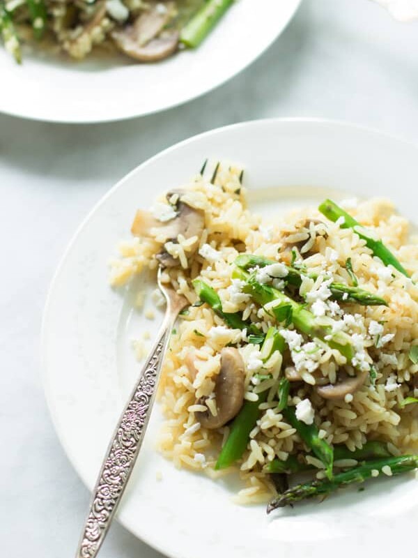 Rice with Mushroom and Asparagus