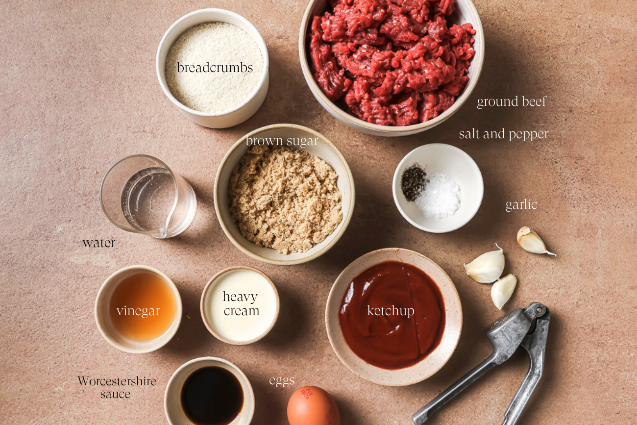 ingredients on a countertop to make cocktail meatballs