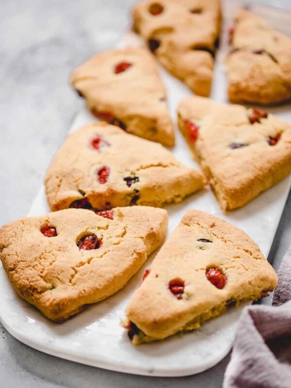 platter of cranberry-orange scones
