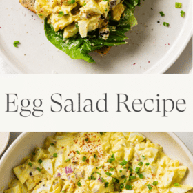 Titled Photo Collage (and shown): Easy Egg Salad Recipe