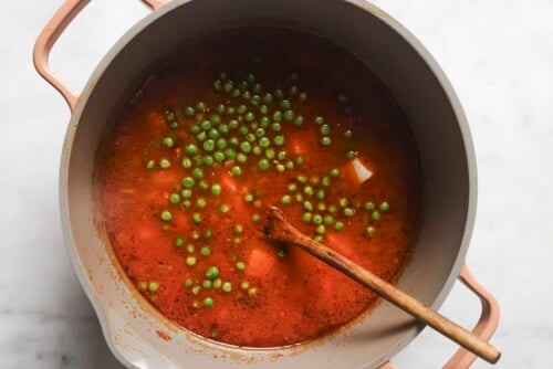 Ground Turkey Soup in a pot