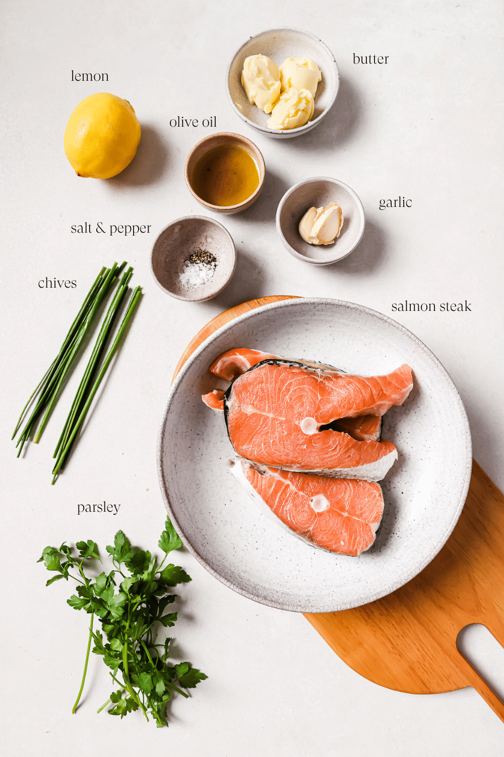 Pre-measured ingredients against a white background.