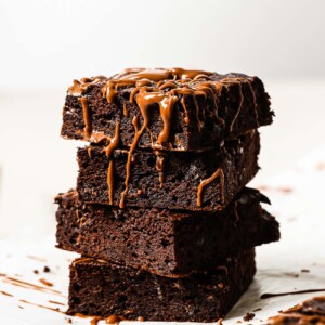 closeup view of Pumpkin Brownies