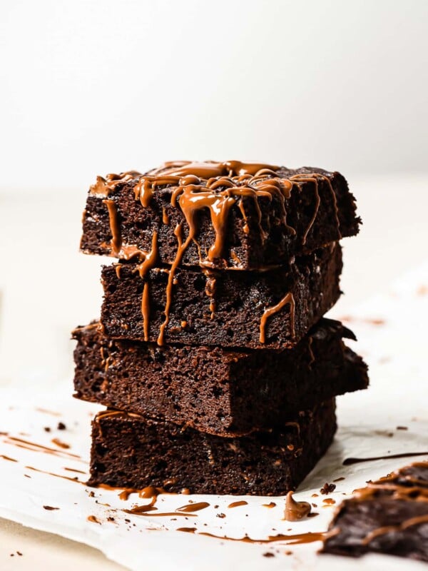 closeup view of Pumpkin Brownies