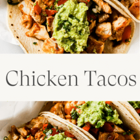Titled Photo Collage (and shown): Chicken Tacos