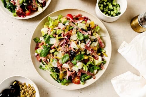 Italian salad on a plate