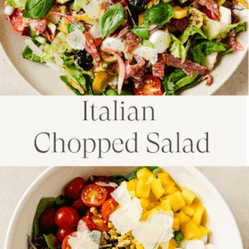 Titled Photo Collage (and shown): Italian Chopped Salad