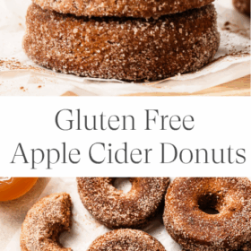 Titled Photo Collage (and shown): Gluten Free Apple Cider Donuts