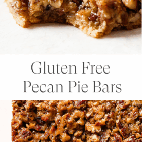 Titled Photo Collage (and shown): gluten free pecan pie bars