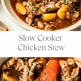 Titled Photo Collage (and shown): Slow Cooker Chicken Stew