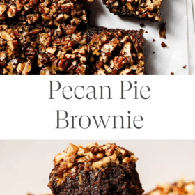 Titled Photo Collage (and shown): Pecan Pie Brownie