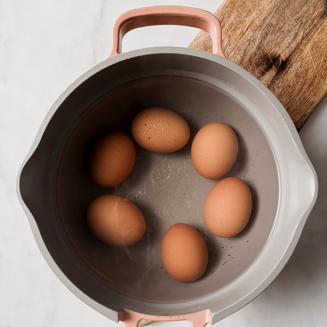 eggs in a pot with water